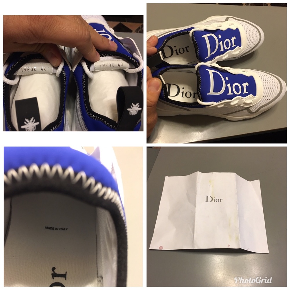Dior B21 Neo Trainer In White&Blue Technical knit - Picture 4 of 8